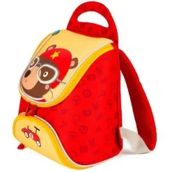 AUCHAN Sac Maternelle Rouge Et Jaune Motif OURS -Sac maternelle Soldes B2CD 185
