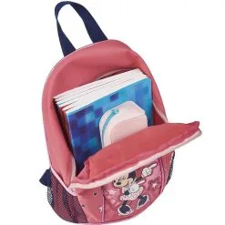 DISNEY Sac Maternelle Rose Avec Poches En Filet Sur Les Côtés Minnie -Sac maternelle Soldes B2CD 209