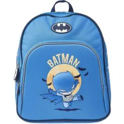 DC COMIC'S Sac Maternelle Bleu Avec Pochette Avant Batman