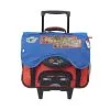 AUCHAN Cartable à Roulettes 41 Cm CM1/CM2 Bleu Rouge Et Noir Avec Breloque ACTIVE GAMER -Sac maternelle Soldes B2CD 264
