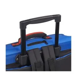 AUCHAN Cartable à Roulettes 41 Cm CM1/CM2 Bleu Rouge Et Noir Avec Breloque ACTIVE GAMER -Sac maternelle Soldes B2CD 268