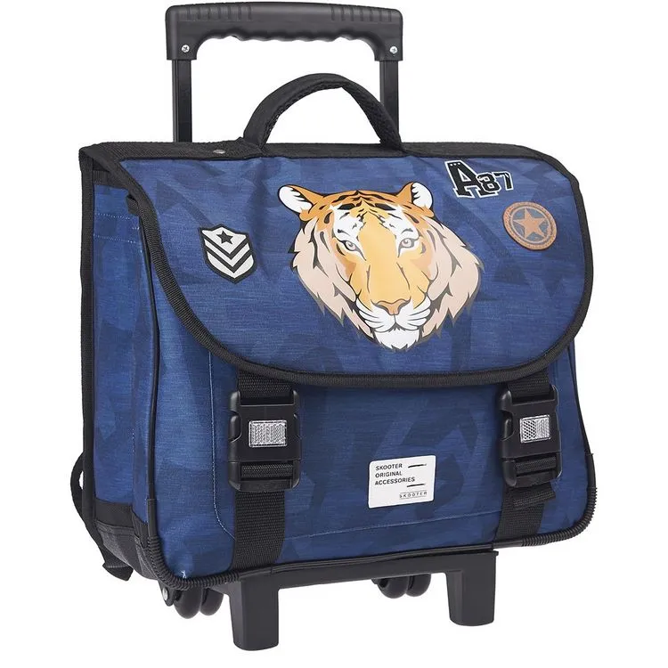 SCOOTER Cartable à Roulettes 38 Cm CP/CE1/CE2 Bleu Imprimé TIGRE 4 SCOOTER Cartable à Roulettes 38 Cm CP/CE1/CE2 Bleu Imprimé TIGRE – Image 2