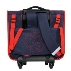 Bagtrotter Cartable à Roulettes 38 Cm Poivre Blanc Loup Bleu Marine Bagtrotter -Sac maternelle Soldes B2CD 290
