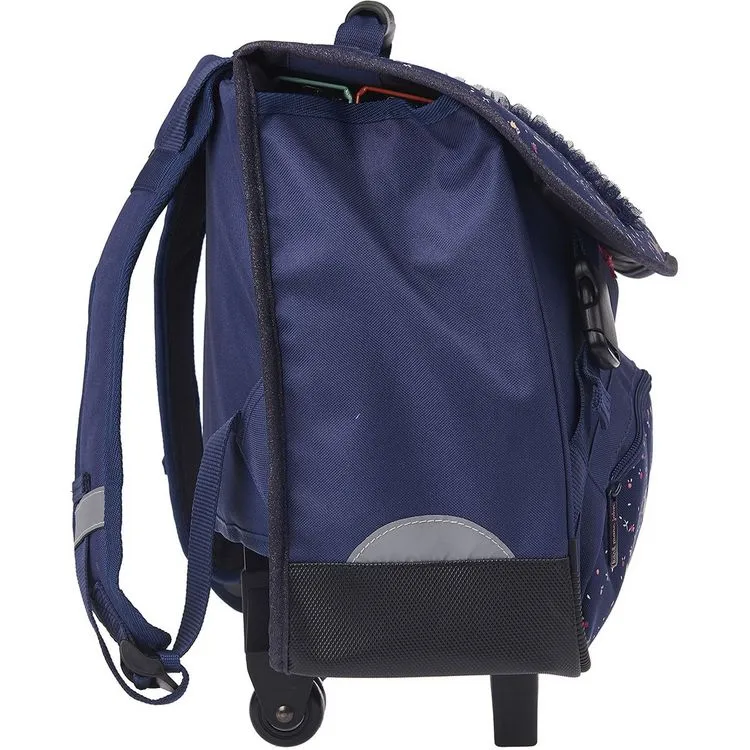KARL MARC JOHN Cartable à Roulettes 41 Cm CM1/CM2 Bleu Paillettes Ailes 5 KARL MARC JOHN Cartable à Roulettes 41 Cm CM1/CM2 Bleu Paillettes Ailes – Image 3