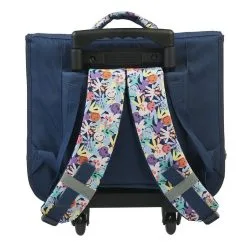 Smiley Cartables à Roulettes Bleu Motif Fleurs SMILEY WORLD 10 Smiley Cartables à Roulettes Bleu Motif Fleurs SMILEY WORLD -Sac maternelle Soldes B2CD 309