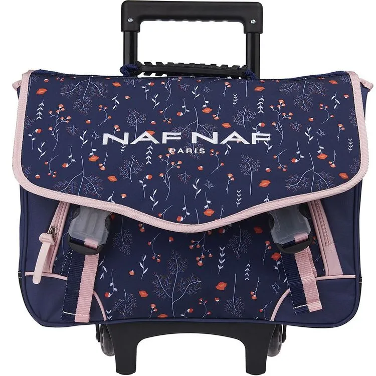 Naf Naf Cartable à Roulettes 41 Cm CM1/CM2 Bleu Et Rose Motif Floral 3 Naf Naf Cartable à Roulettes 41 Cm CM1/CM2 Bleu Et Rose Motif Floral