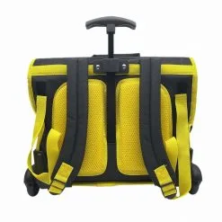 DC COMIC'S Cartable à Roulettes 38 Cm CP/CE1/CE2 Noir Et Jaune Batman -Sac maternelle Soldes B2CD 352