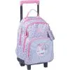 BELLA SARA Sac à Dos à Roulettes Violet Et Rose Pailleté étoiles -Sac maternelle Soldes B2CD 375