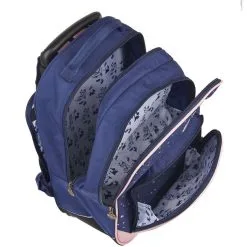 CHIPIE Sac à Dos à Roulettes Bleu Et Rose Paillettes étoiles -Sac maternelle Soldes B2CD 381