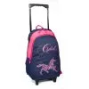 Bagtrotter Sac à Dos à Roulettes Cybel Cheval / Licorne Bleu Marine Bagtrotter -Sac maternelle Soldes B2CD 419