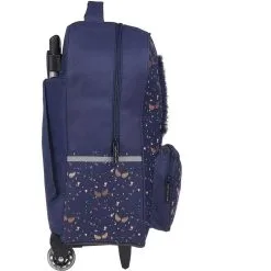 KARL MARC JOHN Sac à Dos à Roulettes Bleu Paillettes Ailes -Sac maternelle Soldes B2CD 432