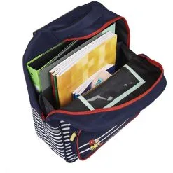 Little Marcel Sac à Dos à Roulettes Bleu Avec Rayures Blanches 12 Little Marcel Sac à Dos à Roulettes Bleu Avec Rayures Blanches -Sac maternelle Soldes B2CD 448