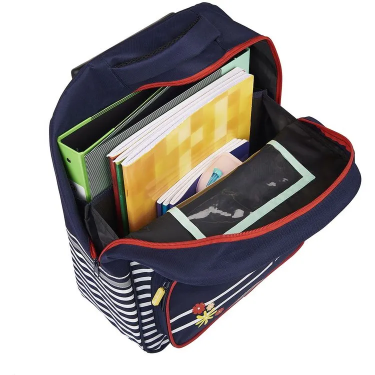 Little Marcel Sac à Dos à Roulettes Bleu Avec Rayures Blanches 7 Little Marcel Sac à Dos à Roulettes Bleu Avec Rayures Blanches – Image 5