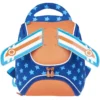 AUCHAN Sac Maternelle Bleu Et Orange Super-Héros -Sac maternelle Soldes B2CD 47