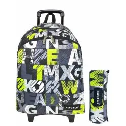Cactus Sac à Dos à Roulettes & Trousse Offerte Cactus