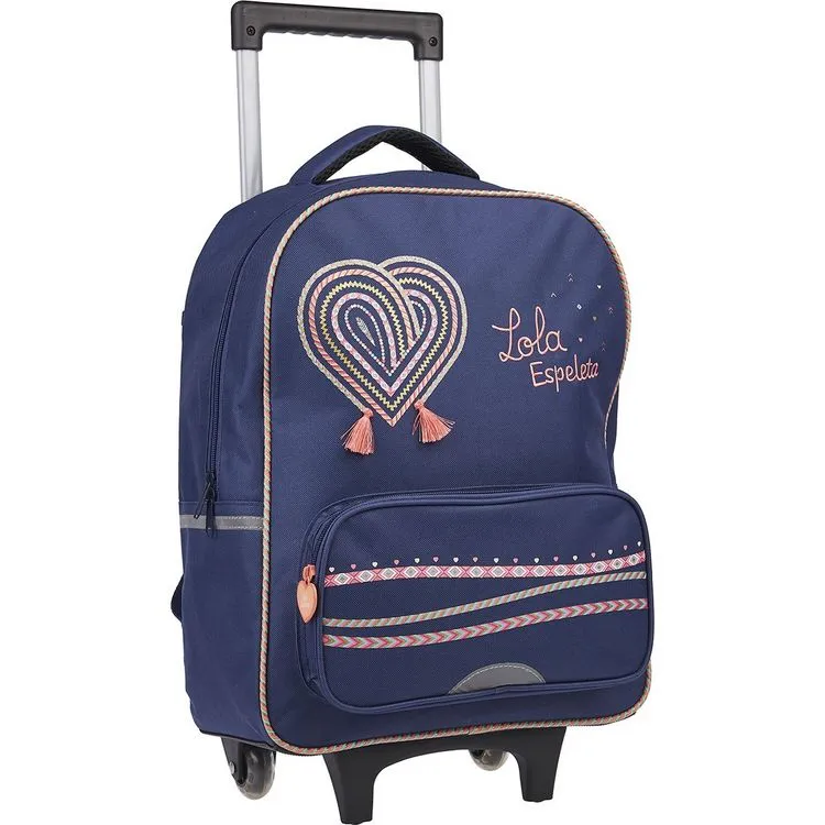 LOLA ESPELETTA Sac à Dos à Roulettes Bleu 4 LOLA ESPELETTA Sac à Dos à Roulettes Bleu – Image 2