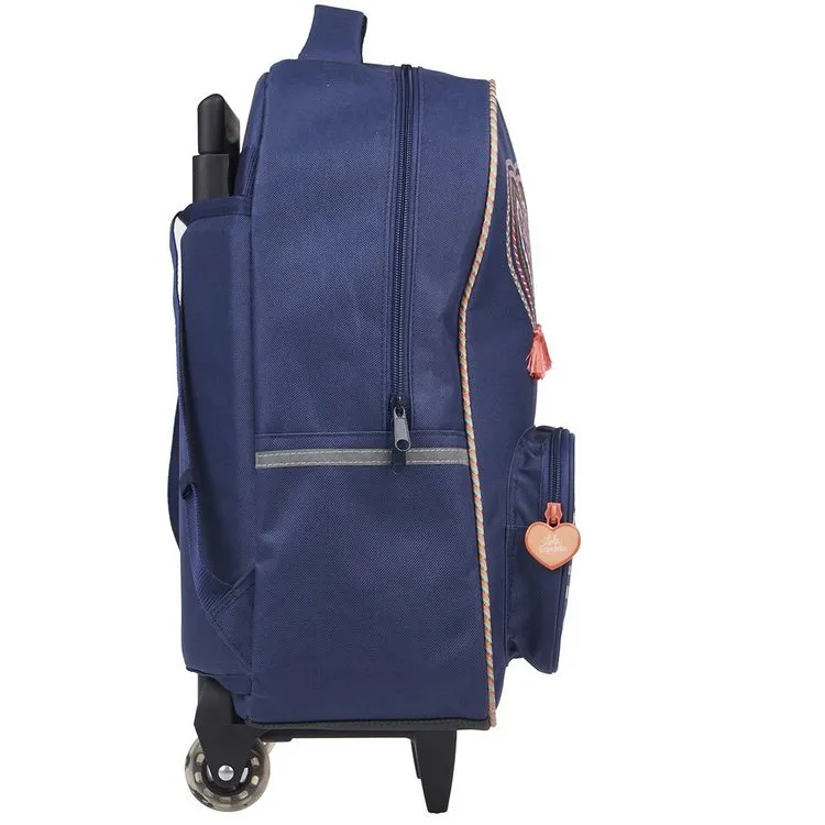 LOLA ESPELETTA Sac à Dos à Roulettes Bleu 5 LOLA ESPELETTA Sac à Dos à Roulettes Bleu – Image 3