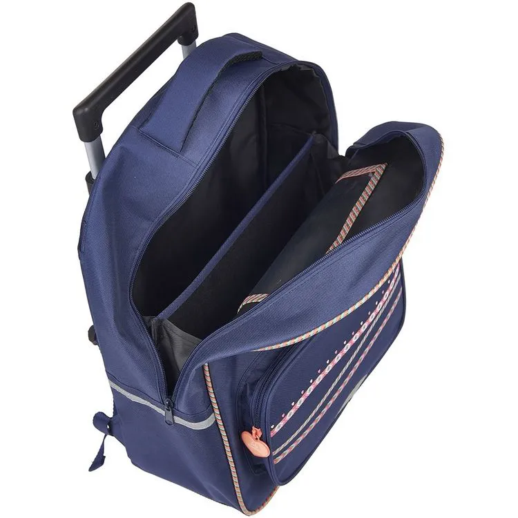 LOLA ESPELETTA Sac à Dos à Roulettes Bleu 6 LOLA ESPELETTA Sac à Dos à Roulettes Bleu – Image 4