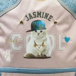 TEO JASMIN Sac à Dos à Roulettes Bleu Et Rose Chat -Sac maternelle Soldes B2CD 501