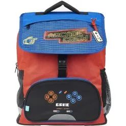 AUCHAN Sac à Dos 2 Compartiments 38 Cm Bleu Et Rouge Active Gamer