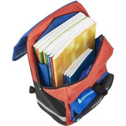 AUCHAN Sac à Dos 2 Compartiments 38 Cm Bleu Et Rouge Active Gamer -Sac maternelle Soldes B2CD 575
