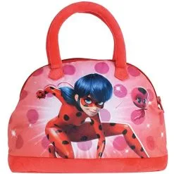 Fun House Miraculous Sac A Main Lady Bug +/-27 CM Pour Enfant Fille, Rouge