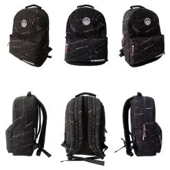 EVEREST Sac à Dos 1 Compartiment Noir Marbré Blanc -Sac maternelle Soldes B2CD 662