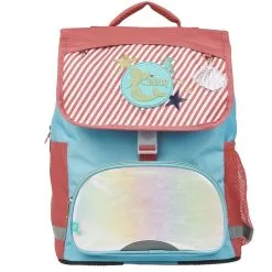 AUCHAN Sac à Dos 2 Compartiments 38 Cm Bleu Et Rose Fashion Mermaid