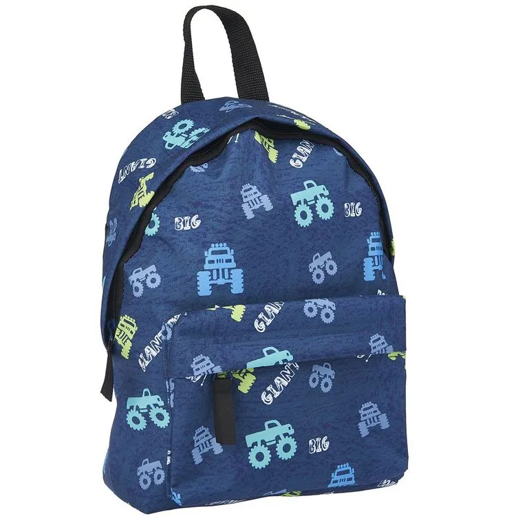 PRÊT Sac Maternelle Bleu Motif MONSTER TRUCK 4 PRÊT Sac Maternelle Bleu Motif MONSTER TRUCK – Image 2