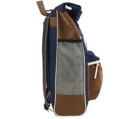 CHEVIGNON Sac à Dos Roll Top 1 Compartiment Bleu Et Beige -Sac maternelle Soldes B2CD 725