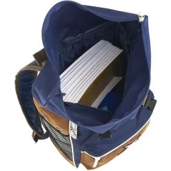 CHEVIGNON Sac à Dos Roll Top 1 Compartiment Bleu Et Beige -Sac maternelle Soldes B2CD 727
