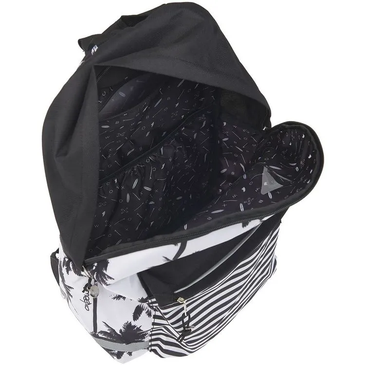 Oxbow Sac à Dos 1 Compartiment Noir Et Blanc Motifs Palmiers 6 Oxbow Sac à Dos 1 Compartiment Noir Et Blanc Motifs Palmiers – Image 4