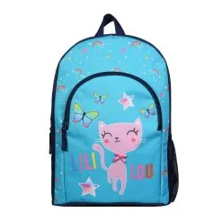 Bagtrotter Sac à Dos 37 Cm Avec Poche Lili Lou Chat Bleu Bagtrotter