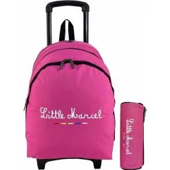 Little Marcel Sac à Dos à Roulettes & Trousse Offerte Little Marcel