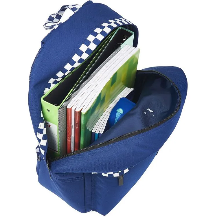 UNKEEPER Sac à Dos 1 Compartiment Bleu Motif Damier 7 UNKEEPER Sac à Dos 1 Compartiment Bleu Motif Damier – Image 5