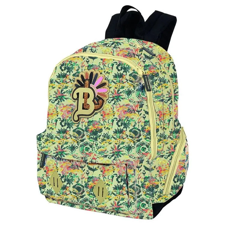 LONGBOARD Sac à Dos 2 Compartiments Blanc Motif Fleurs 3 LONGBOARD Sac à Dos 2 Compartiments Blanc Motif Fleurs