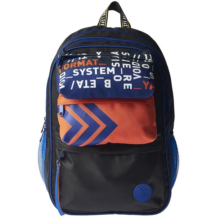 YOUNG'S ATTITUDE Sac à Dos 2 Compartiments Noir Et Bleu Avec Pochettes Come On 3 YOUNG'S ATTITUDE Sac à Dos 2 Compartiments Noir Et Bleu Avec Pochettes Come On