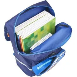 AUCHAN Sac à Dos 2 Compartiments 38 Cm Bleu Urban Shark -Sac maternelle Soldes B2CD 860