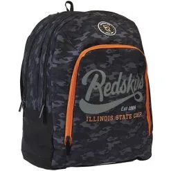 REDSKINS Sac à Dos 2 Compartiments Gris Et Orange Motif Camouflage -Sac maternelle Soldes B2CD 963