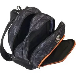 REDSKINS Sac à Dos 2 Compartiments Gris Et Orange Motif Camouflage -Sac maternelle Soldes B2CD 965