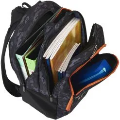 REDSKINS Sac à Dos 2 Compartiments Gris Et Orange Motif Camouflage -Sac maternelle Soldes B2CD 966