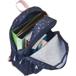 Milky Kiss Sac à Dos 2 Compartiments 43 Cm Bleu Pailleté Coeurs Imprimé CHAT -Sac maternelle Soldes B2CD 972