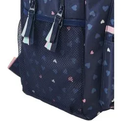 Milky Kiss Sac à Dos 2 Compartiments 43 Cm Bleu Pailleté Coeurs Imprimé CHAT -Sac maternelle Soldes B2CD 973